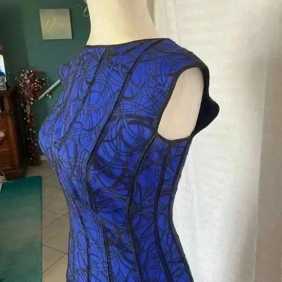 Tadashi Shoji embroidered cap sleeve dress size small NWOT - Picture 6 of 7